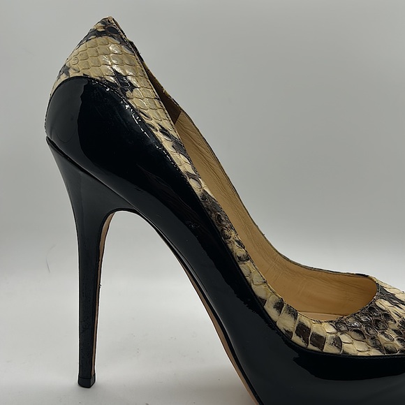 Jimmy Choo Authenticated Snakeskin Black Stiletto Heels Shoes *Sz 41/US Sz 11* - Picture 8 of 12